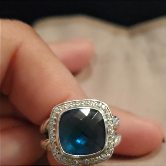 David Yurman 11mm Albion ring in Hampton topaz 7 - Picture 4 of 6